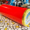 Trống cơm bằng nhựa màu đỏ