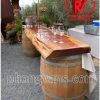 Mẫu bàn ghế gỗ hầm rượu quầy bar
