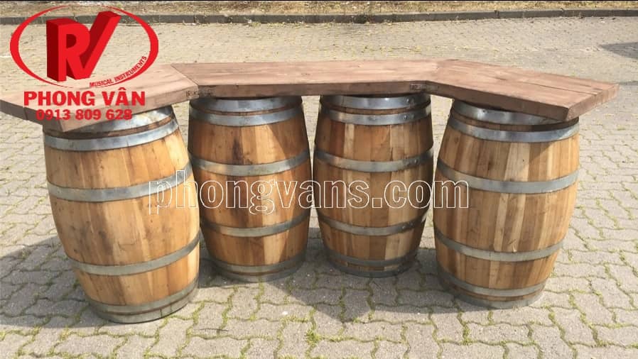 Mẫu bàn ghế gỗ hầm rượu quầy bar