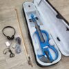 Đàn violin điện màu xanh V1-EL