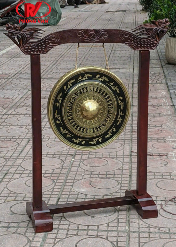 Chiêng đồng rộng 50 cm hình trống đồng