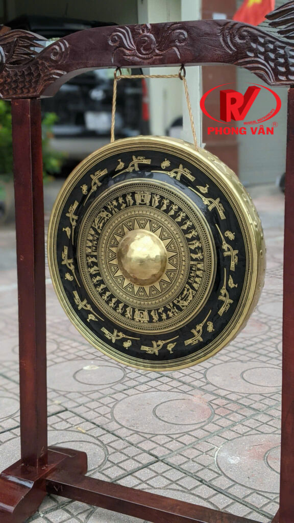 Chiêng đồng rộng 50 cm hình trống đồng