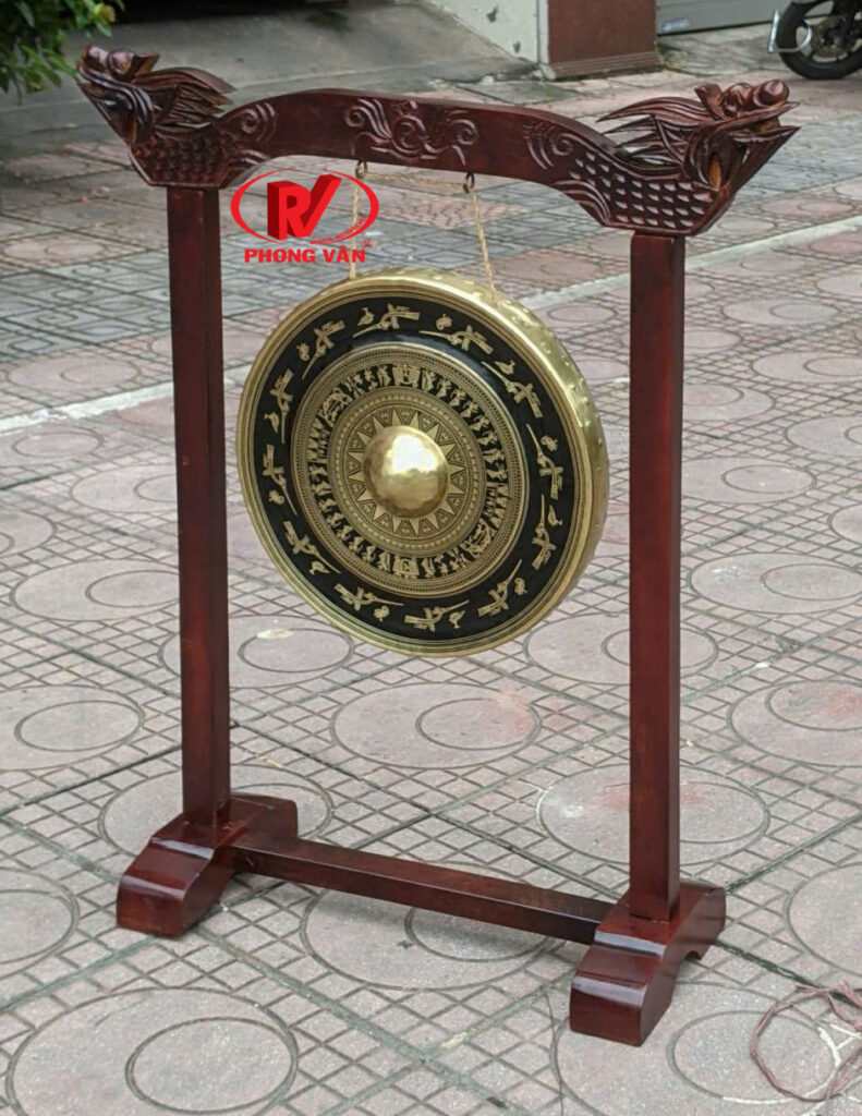 Chiêng đồng rộng 50 cm hình trống đồng