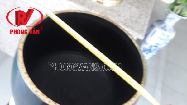 Chuông đồng tụng kinh Đài Loan 18 inch màu đen