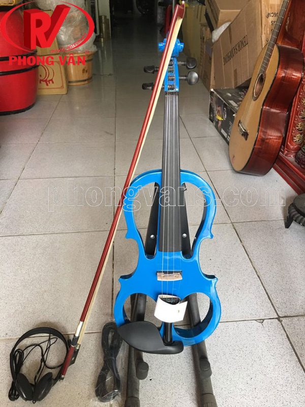 Đàn violin điện màu xanh