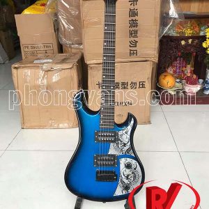 Đàn guitar điện phím lõm fender màu xanh