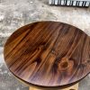 Mặt bàn gỗ thông tròn 60cm màu giả cổ