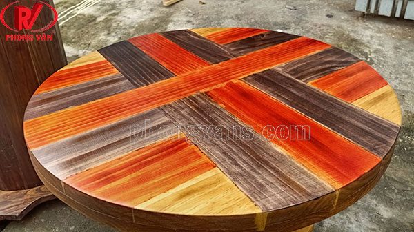 Mặt bàn gỗ thông tròn rộng 60cm