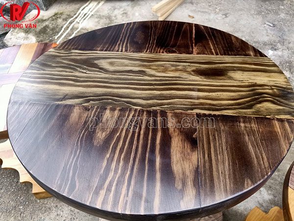 Mặt bàn gỗ thông tròn rộng 60cm