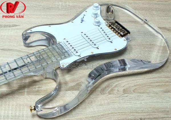 Order đàn guitar điện acrylic trong suốt