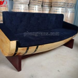 Bàn ghế sofa từ thùng rượu gỗ