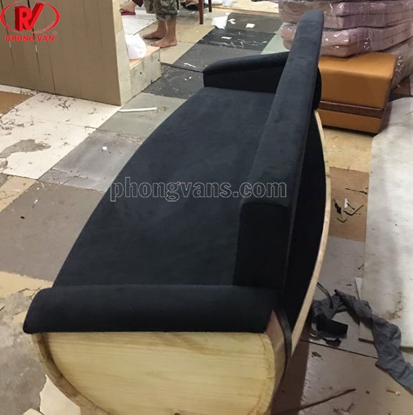 Ghế bằng thùng trống gỗ bọc nệm sofa dài 170cm