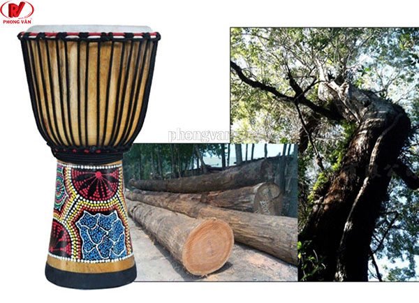 Trống vỗ tay Châu Phi djembe gỗ 10 inch