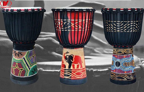 Trống vỗ tay Châu Phi djembe gỗ 10 inch