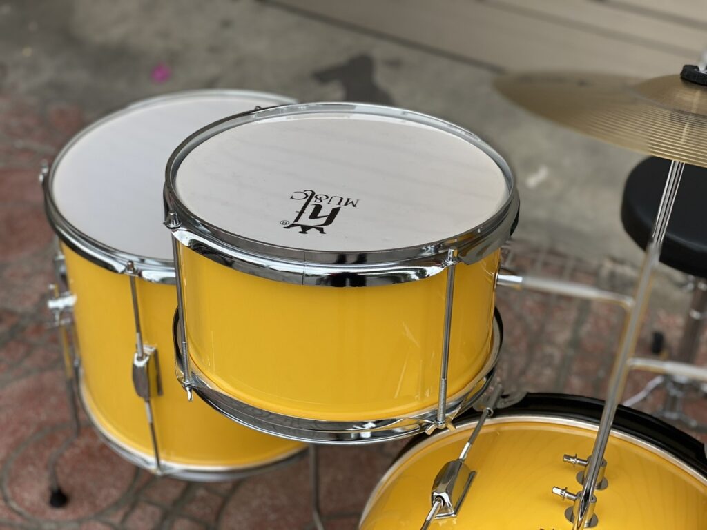 Bộ trống jazz HT Music chuyên nghiệp màu vàng cho trẻ em
