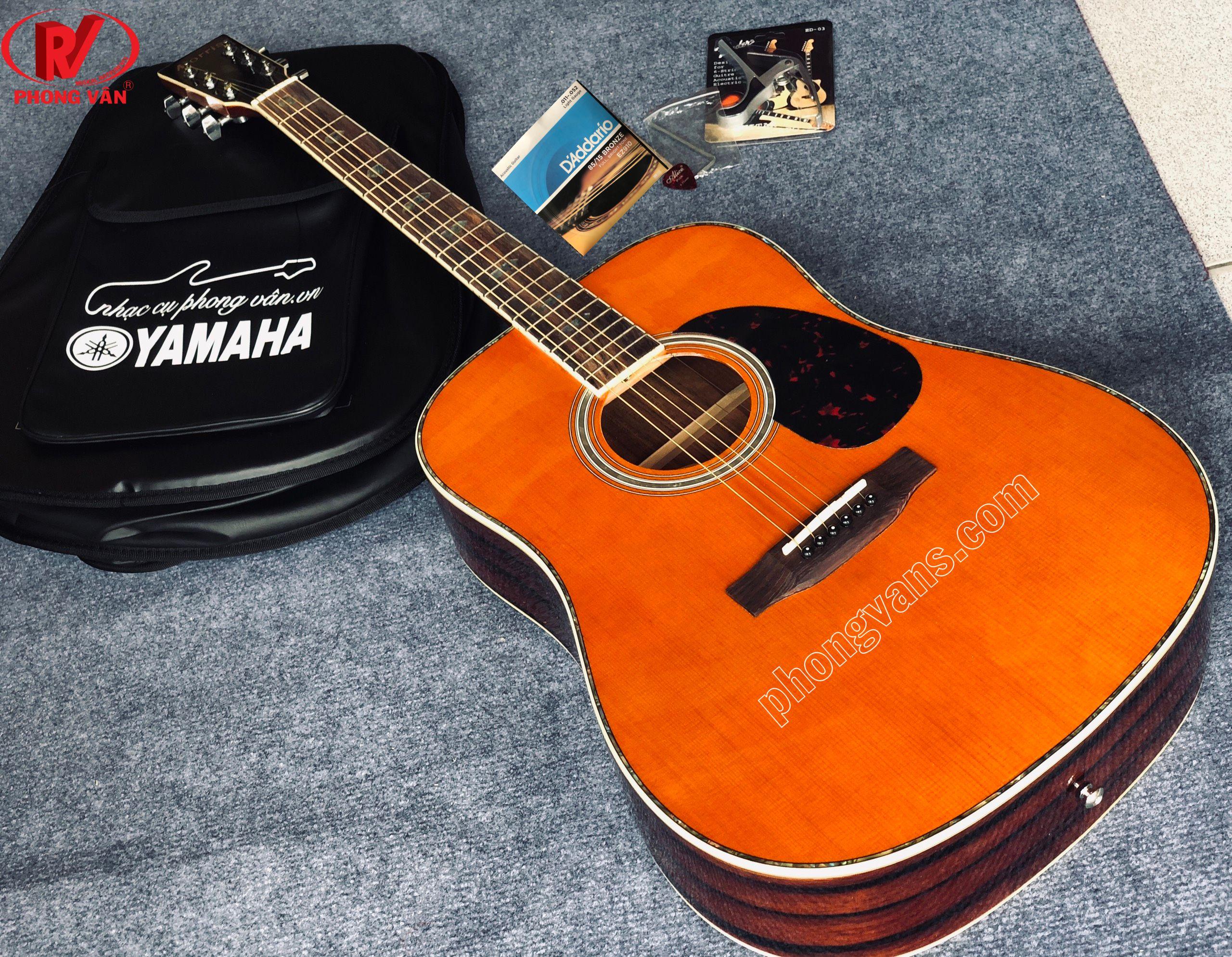 Đàn guitar acoustic gỗ cẩm Ấn Morris W40