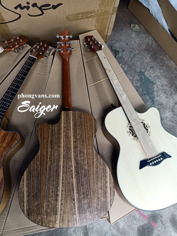 Bán sỉ guitar acoustic Saiger gỗ walnut EQ