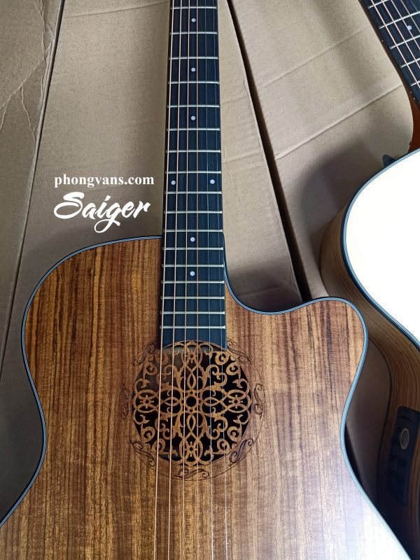Bán sỉ guitar acoustic Saiger gỗ walnut EQ