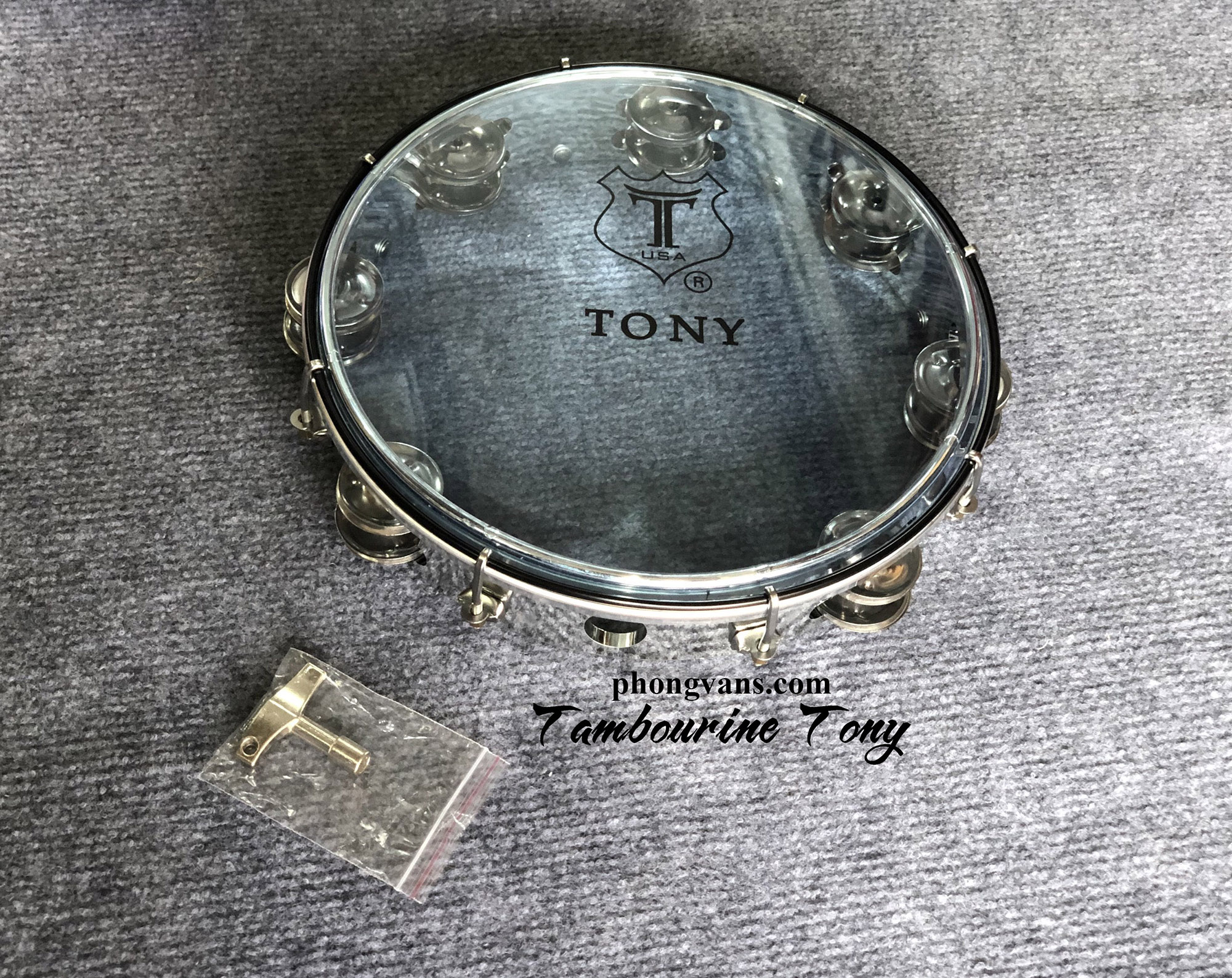 Trống gõ bo tambourine hãng Tony