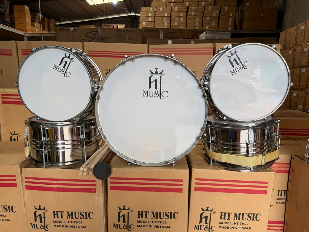 HT-TH02 (2) Trống đội nghi thức trung học inox HT-TH02
