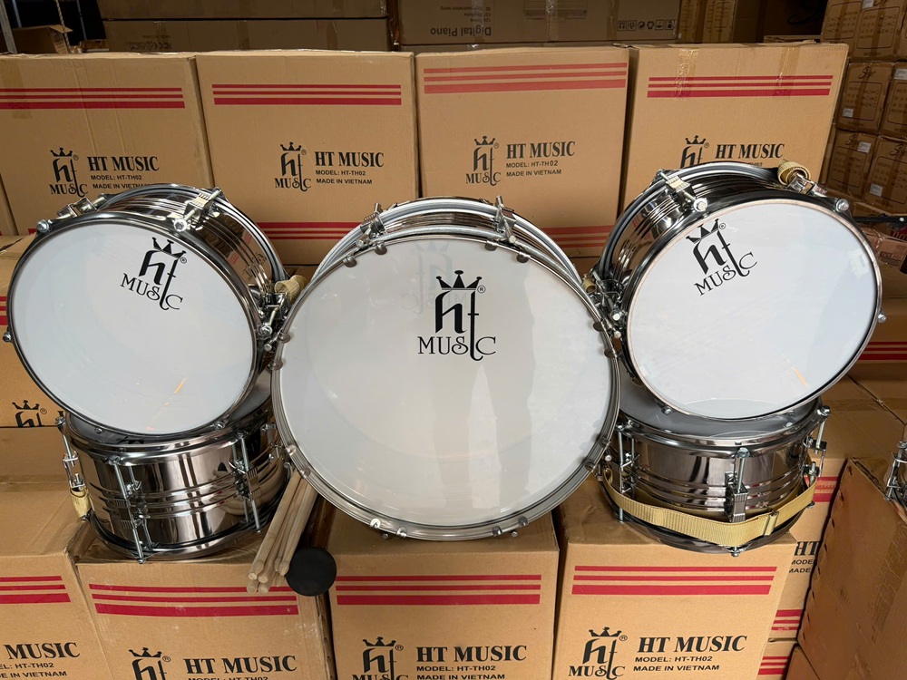HT-TH02 (3) Trống đội nghi thức trung học inox HT-TH02